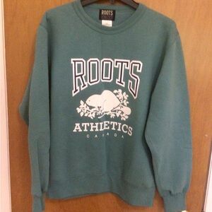 Roots Athletics Teal Crewneck Sweatshirt